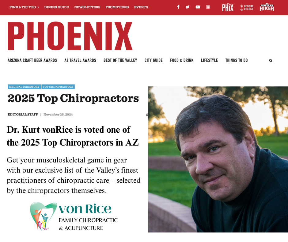 VON RICE CHIROPRACTIC 2025 TOP CHIROPRACTORS IN AZ